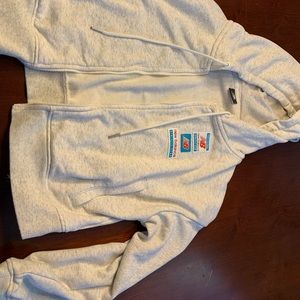 new balance cropped grey zip up